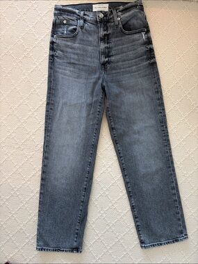 SLVRLAKE Charcoal Black high rise Straight-Leg Jeans